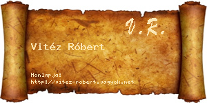 Vitéz Róbert névjegykártya