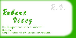 robert vitez business card