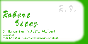 robert vitez business card